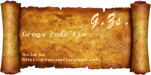 Grega Zsófia névjegykártya